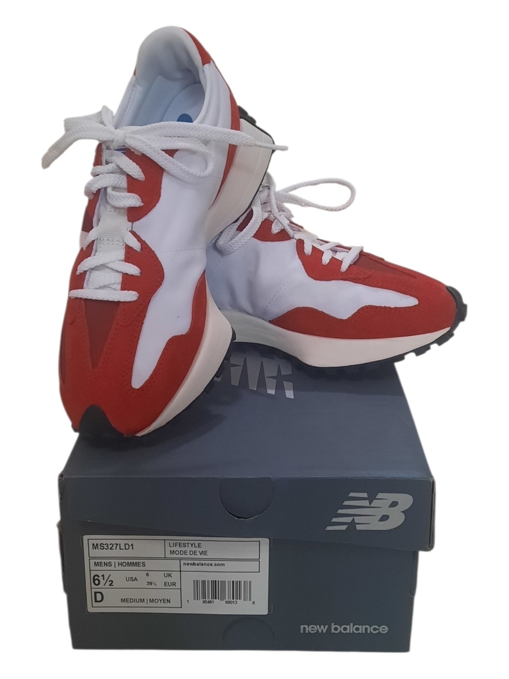 New Balance 327 Sneakers Red/White Sz 6 1/2 (6.5) Men's, (8 Women's)